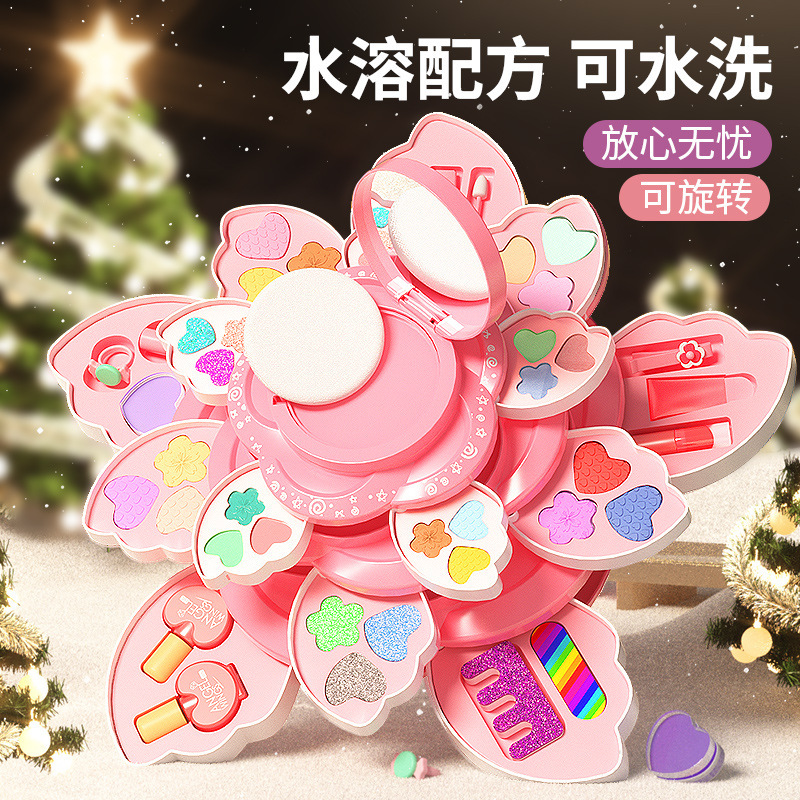 Juguetes de maquillaje para niños juegos giratorios paquetes de maquillaje caja de esmalte de uñas juguetes princesa regalos de cumpleaños