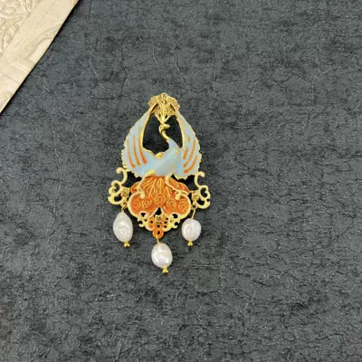 Yaxa sancaqları Brooch Pin Vintage Enamel - style-3