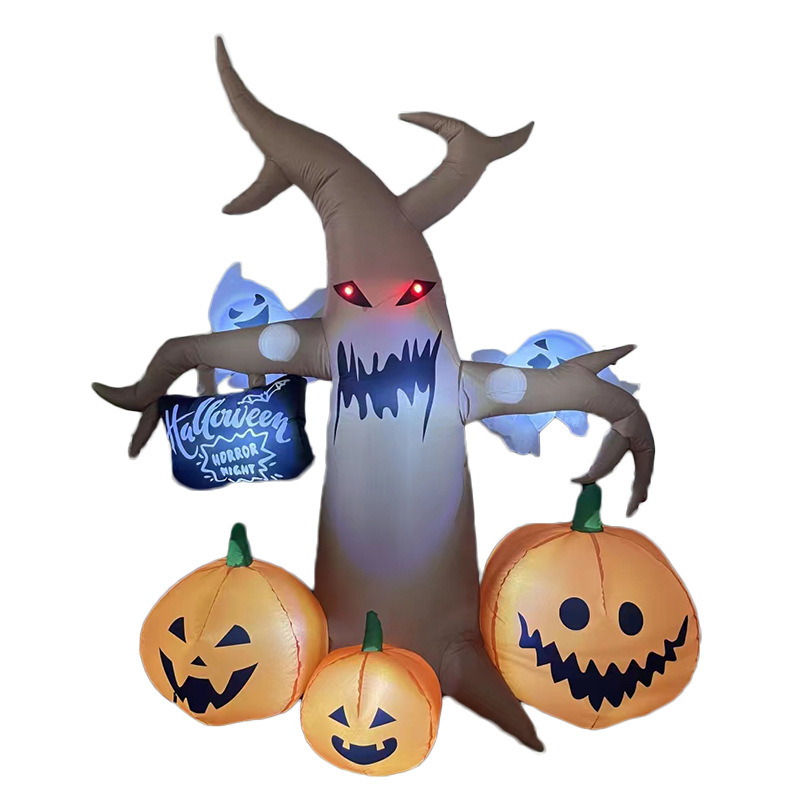 クロスボーダー Amazon ハロウィンインフレータブルカボチャゴーストゴーストツリー屋外中庭ホリデーイベント装飾発光インフレータブルモデル|undefined