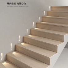 无边框地脚灯预埋防水款磁吸长正方形无主灯楼梯过道智能感应墙灯