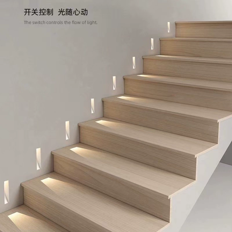 Безграничный ножной светильник Встроенный водонепроницаемый магнитный длинный квадратный главный светильник Проход лестницы Интеллектуальный индукционный настенный светильник