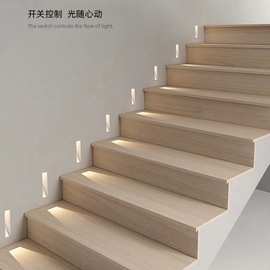 无边框地脚灯预埋防水款磁吸长正方形无主灯楼梯过道智能感应墙灯