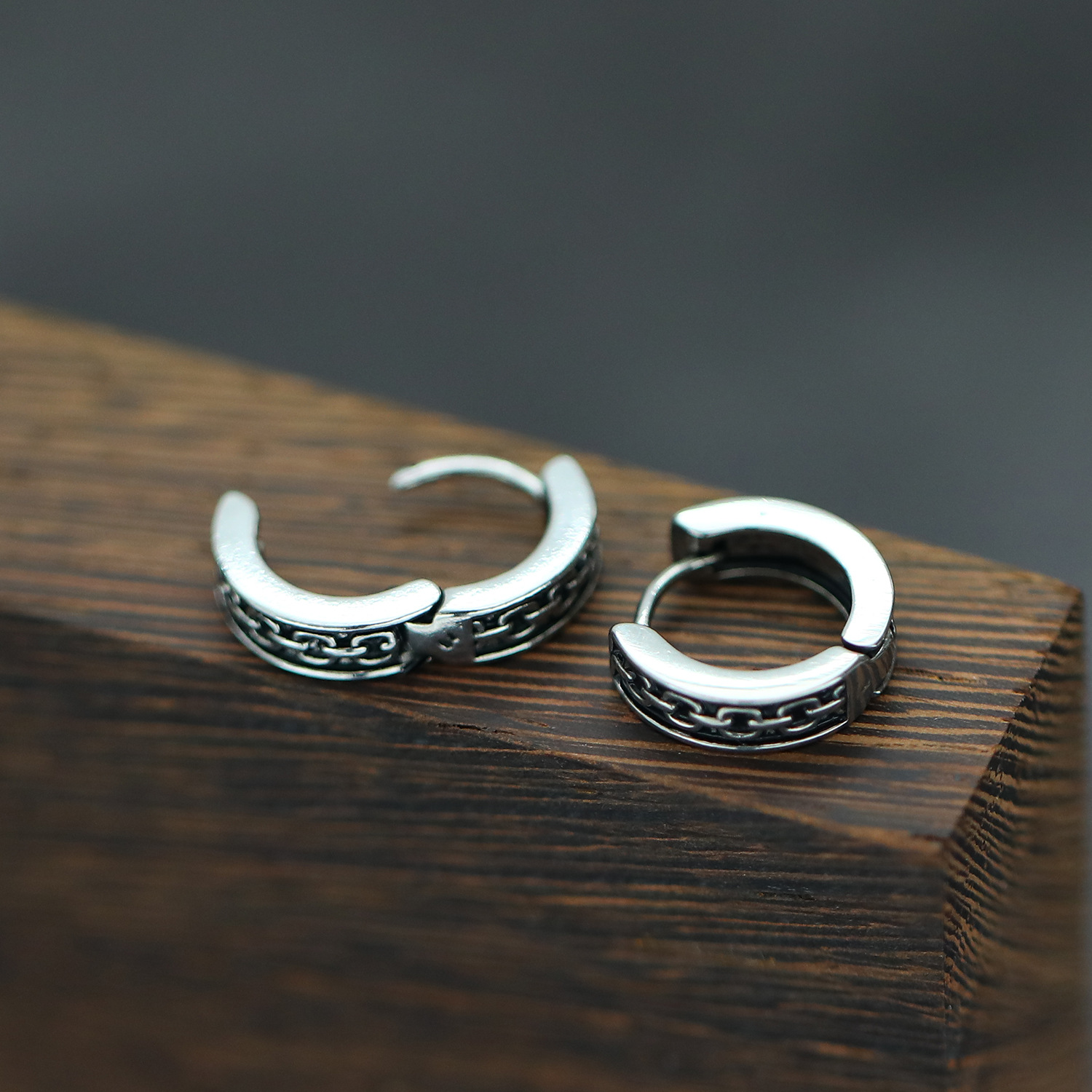 Punk Modern Style Cool Style Geometric Titanium Steel Unisex Earrings 1 Piece display picture 4