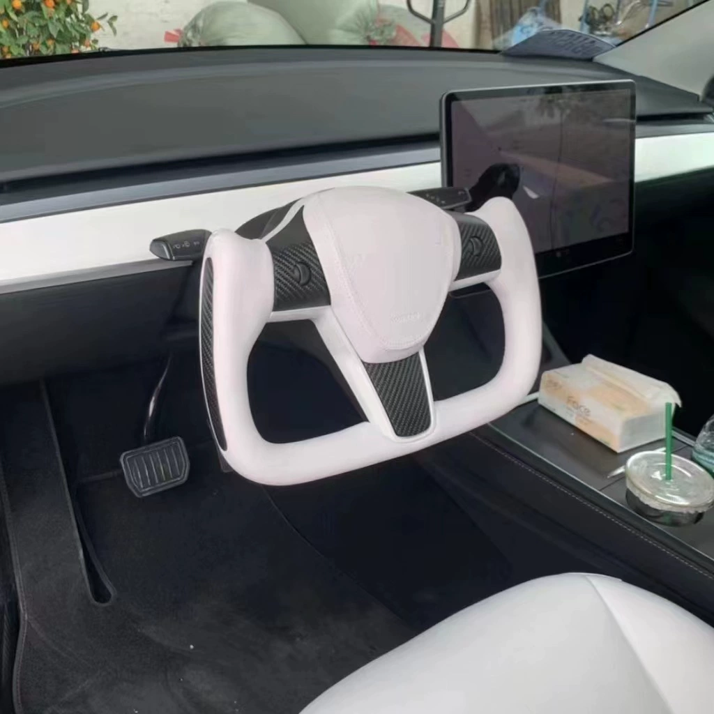 Подходит для руля Tesla модификации YOKE Model 3/Y обновленный интерьер персонализированный нагрев авиационный руль