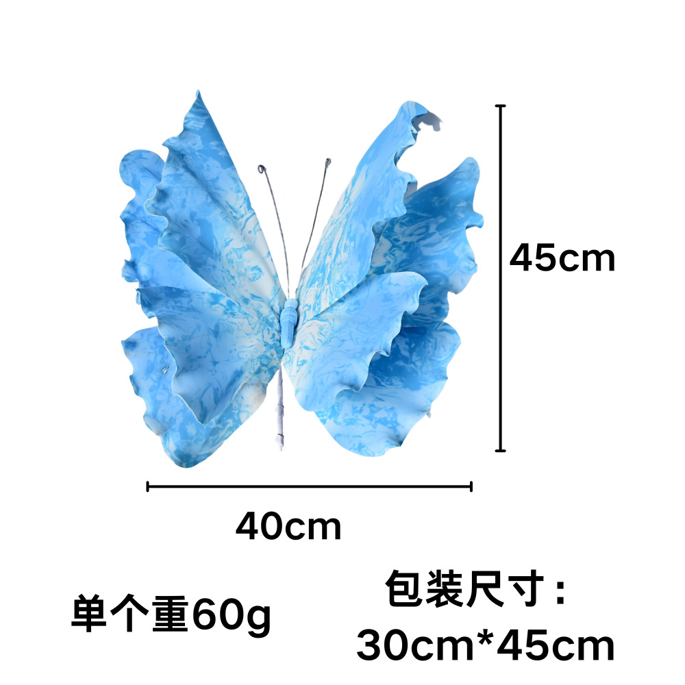 Patrón de color de boda Mariposa Decoración de la sala de bodas PE tridimensional Adornos de guía de carretera de seda Boda de la mañana Artículos de decoración Daquan