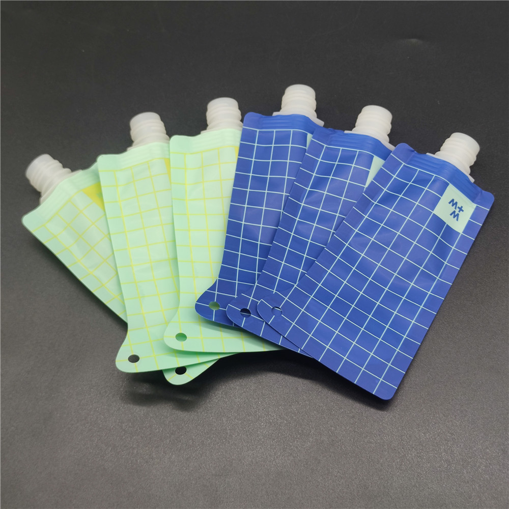 便携式日化用品吸嘴包装袋100ml翻盖磨砂复合材质挤压吸嘴袋