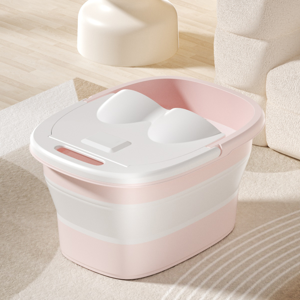 Baño de pies, baño de pies, baño de pies, baño de pies, baño de pies, baño de pies, barril de alta profundidad sobre la pantorrilla, baño de pies plegable, lote inicial