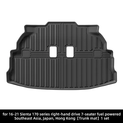 Trunk Mat | Environmentally Friendly Trunk Mats Backrest - 16-21-toyota-sienta-170-right-hand-drive-fuel-tank-mat-seven-seatssoutheast-asiajapanhong-kong-black