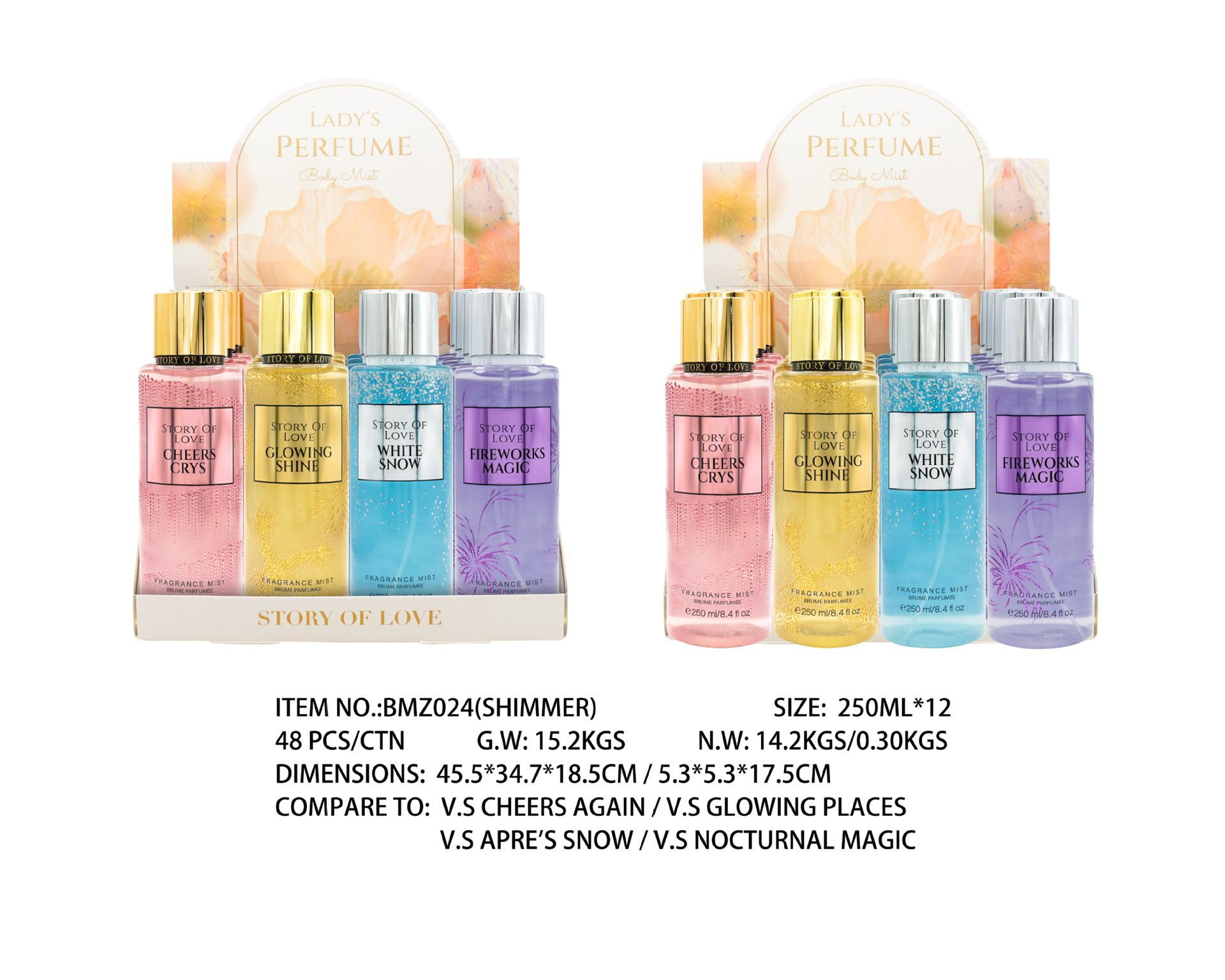 Perfume para mujeres 250ml spray corporal comercio exterior sudeste asiático sudamericano fragrancia para hombres estand paquete de muestra especial image 29