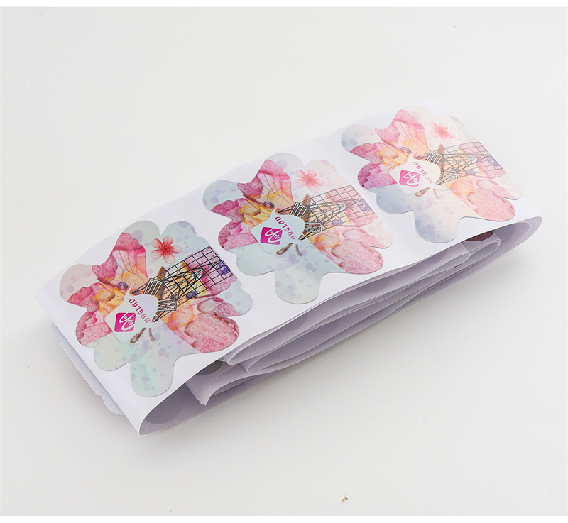 Soporte de papel de uñas láser especial transfronterizo Fototerapia de uñas francesa uñas extendidas engrosadas Soporte de papel de mariposa 100/300 piezas