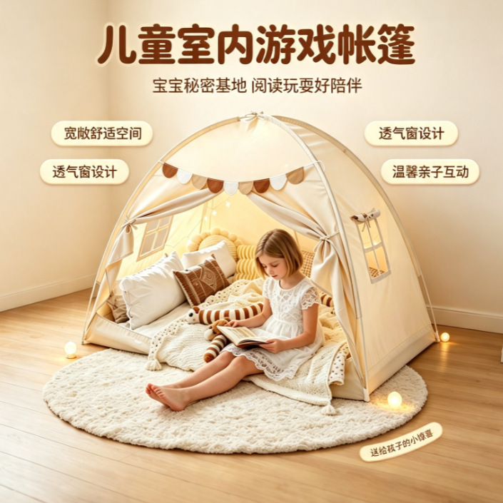 Children's Tent Castle Playhouse Privacy Space Breathable Portable Sleeping House Indoor Sleeping Bed Tent Children's Tent Castle Playhouse Privacy Space Breathable Portable Sleeping House Indoor Sleeping Bed Tent