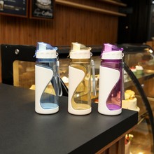 爆款随行杯运动太空杯双层塑料杯子提绳随手杯批发水杯夏季bottle