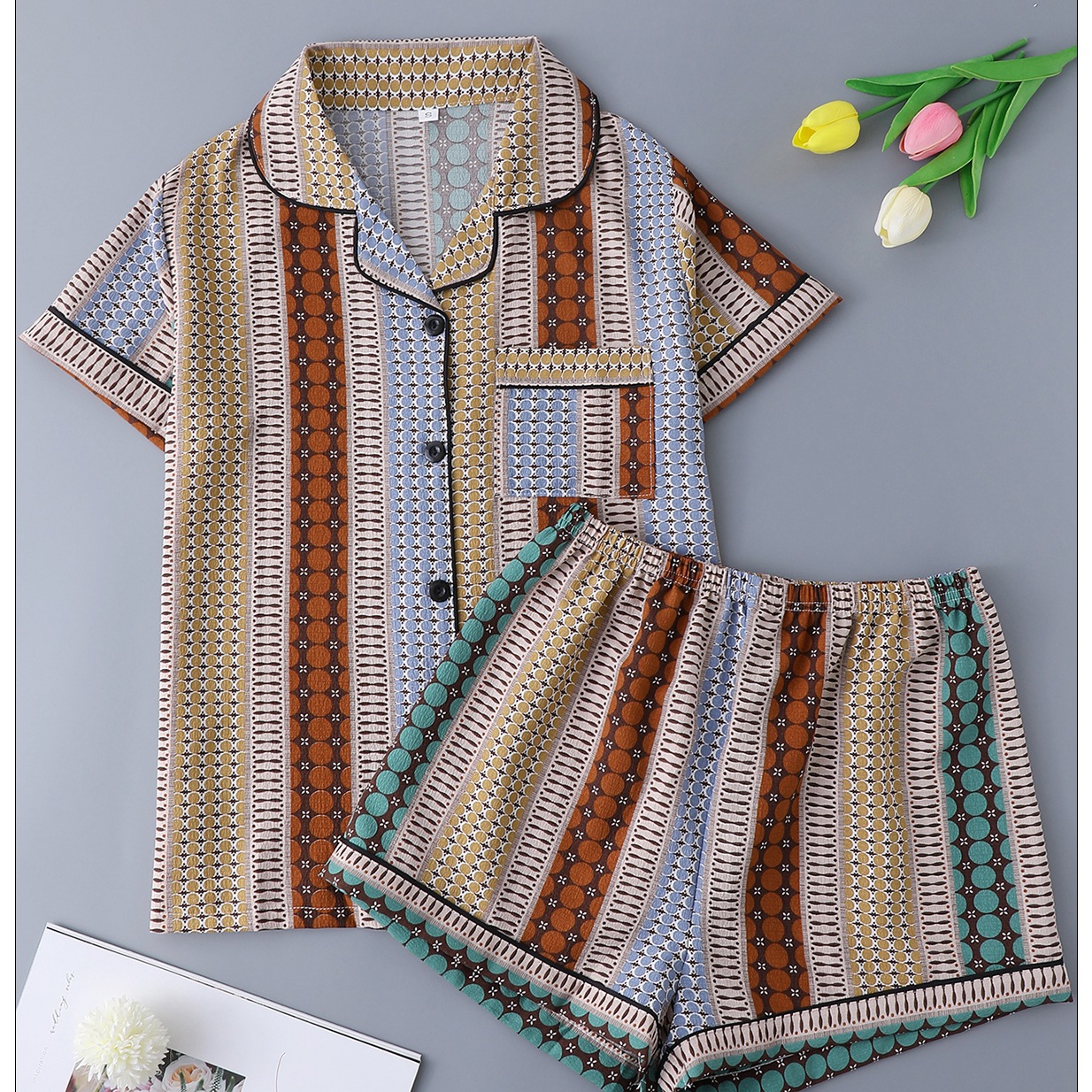 ZF-클라우드 쇼트 턴 커버-4 색 Rhomboid