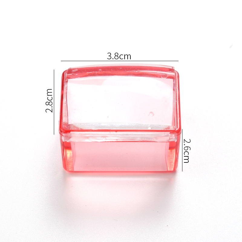 Internet celebridad nuevo clavo sello de uñas rectangular transparente sello de silicona DIY transferencia trabajo producción francés clavo