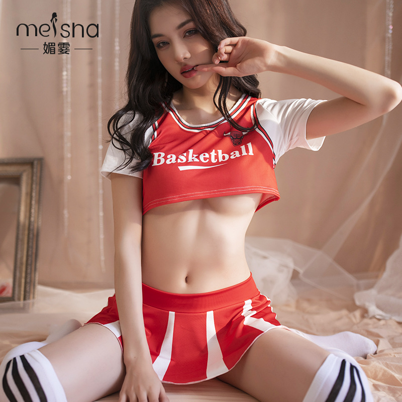 Sex Underwear Cheerleading Football Baby JK Short Skirt Uniform suit Chest Super Hot Student Temptation Prowling Nightclub