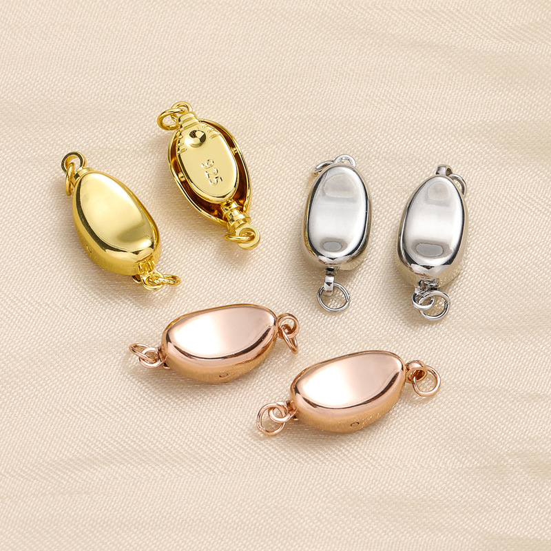 18K Gold-Plated Copper Ingot Clasp Necklace Clasp Oval Bar Clasp DIY Jewelry Accessories Pearl Necklace Connector Clasp 18K Gold-Plated Copper Ingot Clasp Necklace Clasp Oval Bar Clasp DIY Jewelry Accessories Pearl Necklace Connector Clasp