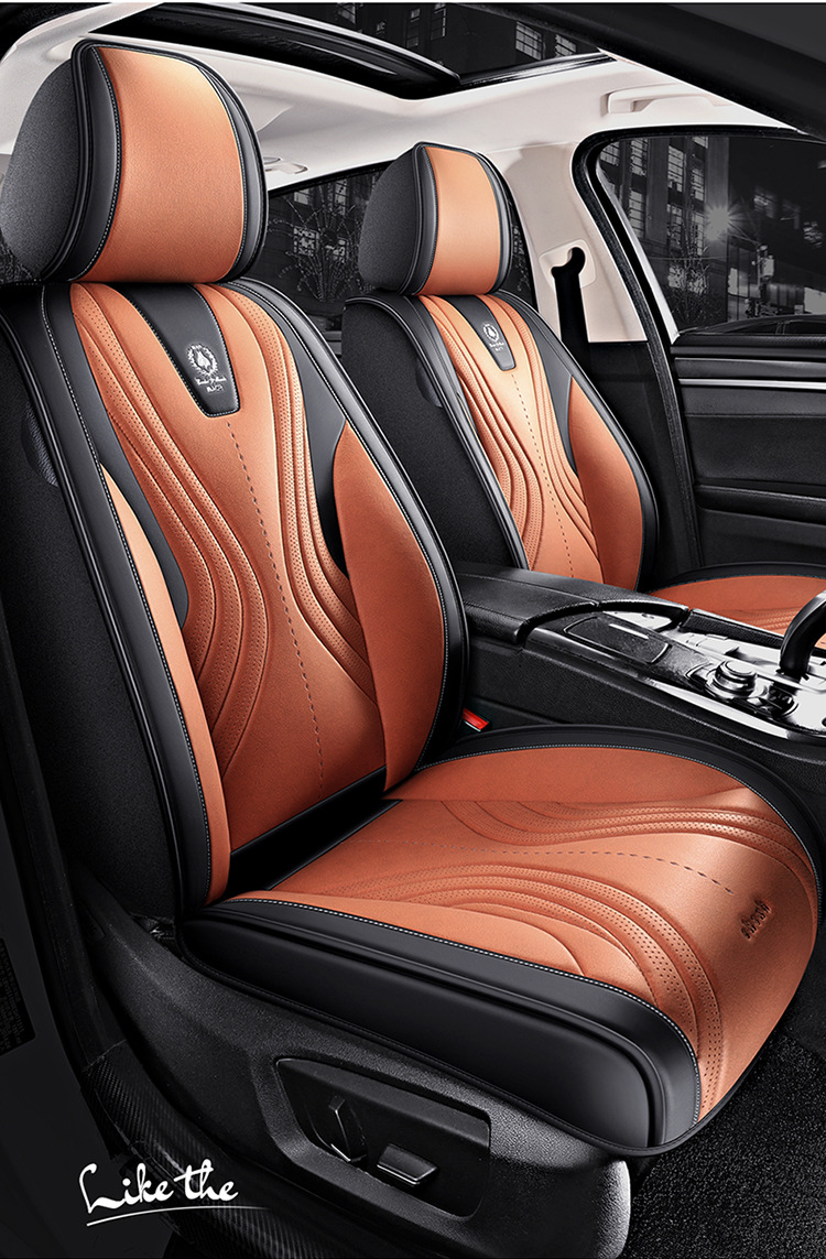 Cartoon Version of the New Pana Leather All-Season Car Seat Cushion, 2026 New Model, Full Set of Seat Covers, Export