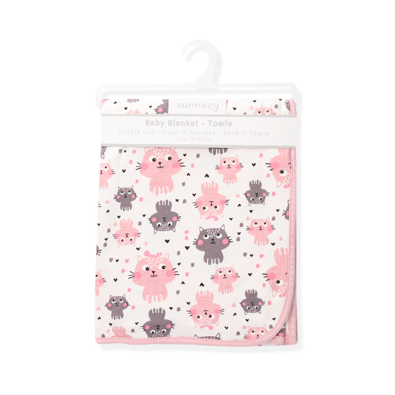 Manta de doble capa para recién nacidos Sunnozy, toalla de baño suave de algodón para bebés, manta europea y americana estilo ins, envoltura absorbente para niños