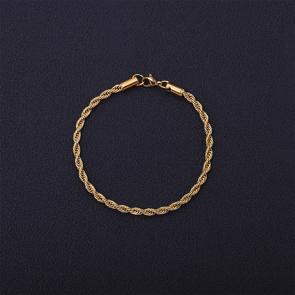 3mm wide and 21cm long [twisted gold]