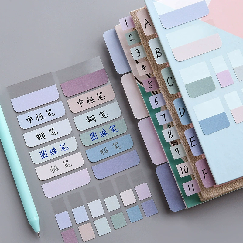 Ins Style Моранди Цветовой индекс Наклейка Цветная наклейка Наклейка Этикетка Наклейка на книгу Post-It Наклейка N Наклейки
