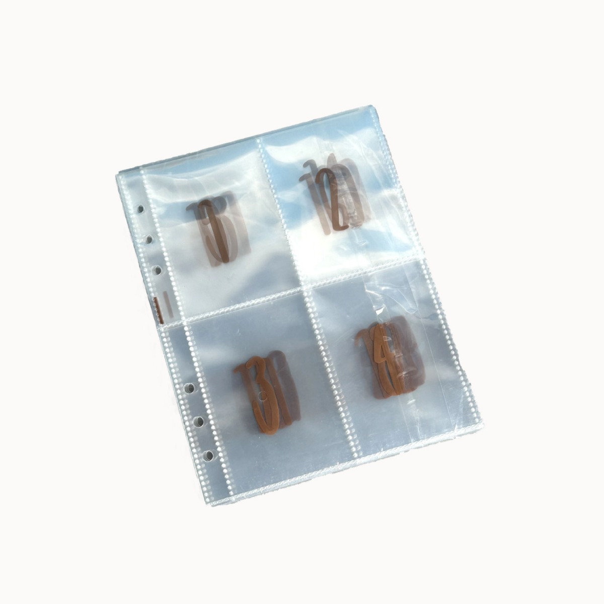 Transfronterizo A5 transparente de seis orificios de cuatro rejillas 100 Impresión digital página interior Polaroid foto almacenamiento simple de hojas sueltas