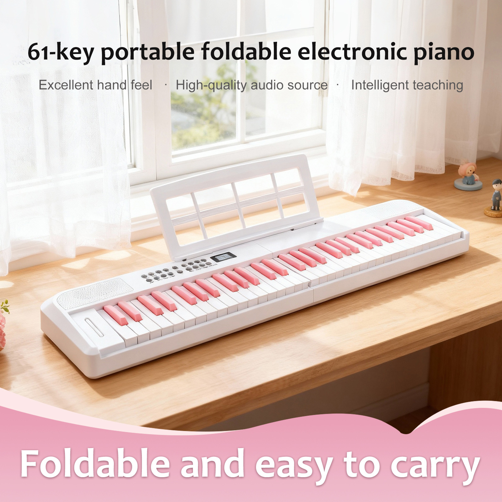Beiduochen Electronic Keyboard for Adults, Children, and Kindergarten Teachers, Beginner Electric Piano with 61 Keys, Multifunctional Professional Teaching Instrument