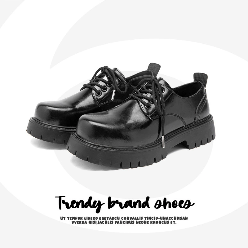 Мужские летние кожаные туфли больших размеров в британском стиле, повседневные дерби на высокой подошве с толстой подошвой, свадебные туфли для жениха 2138