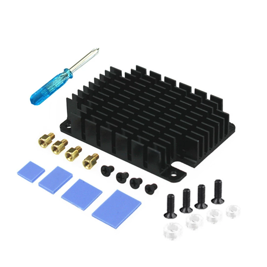 Промышленный радиатор-охладитель для модуля вычислений Raspberry Pi CM4CM5, базовый корпус с вентилятором