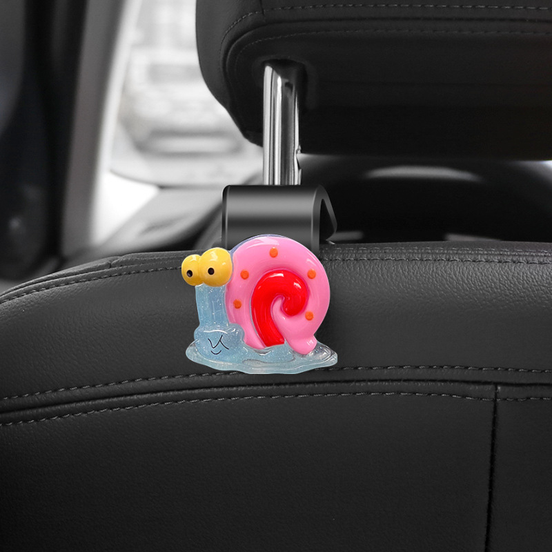 Gancho trasero de automóvil Gancho de respaldo de asiento de dibujos animados Gancho multifuncional para automóvil en automóvil Gancho pequeño para automóvil Gancho de asiento