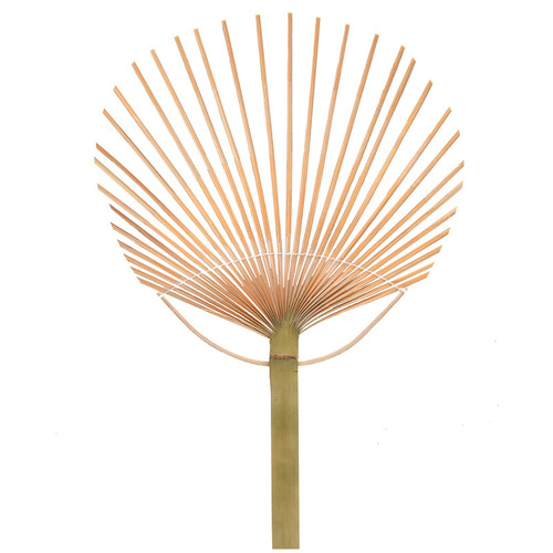 Natural bamboo fan frame DIY round fan handmade semi-finished bamboo woven ethnic style sunshade activity team building