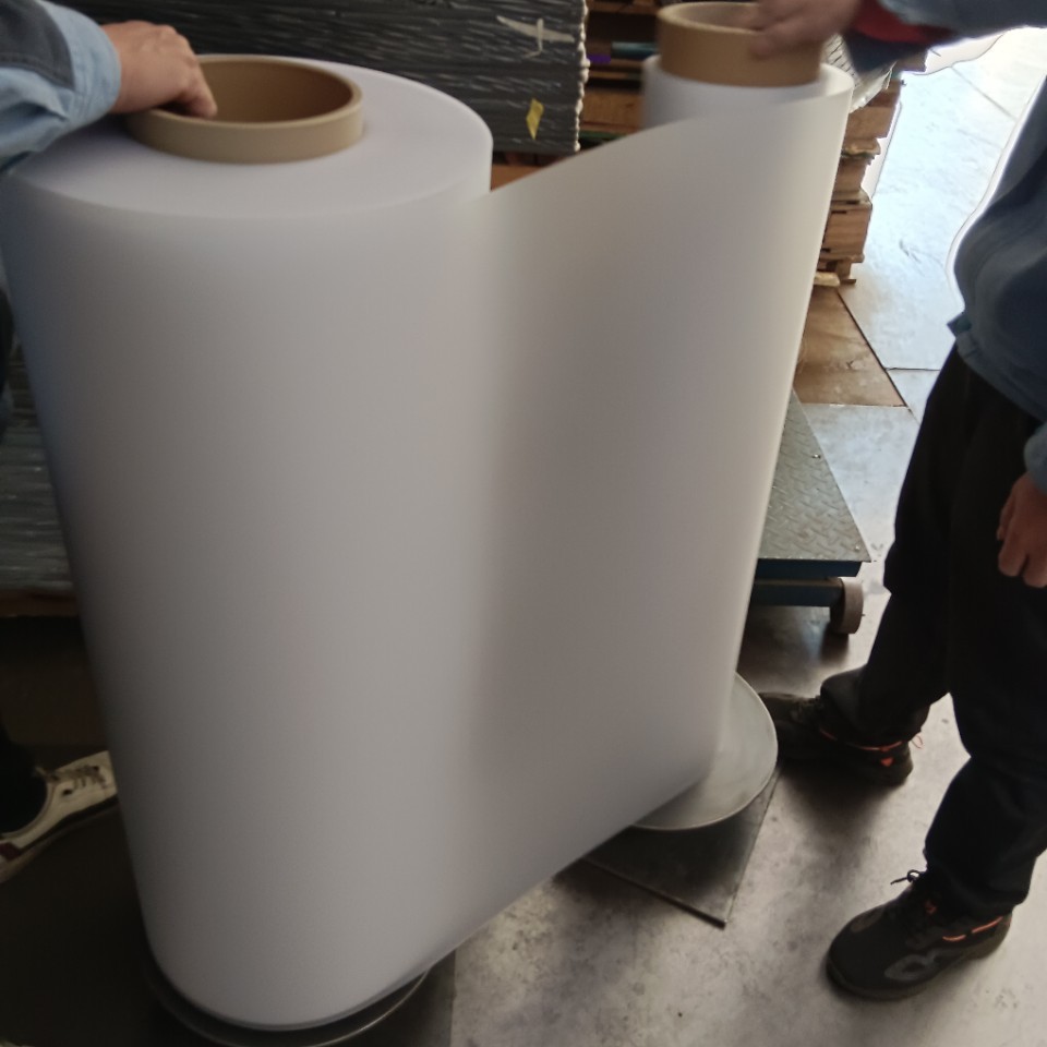 单面磨砂半透明pc卷料 0.125 0.25 0.38 0.5MM厚 PC吸塑胶片