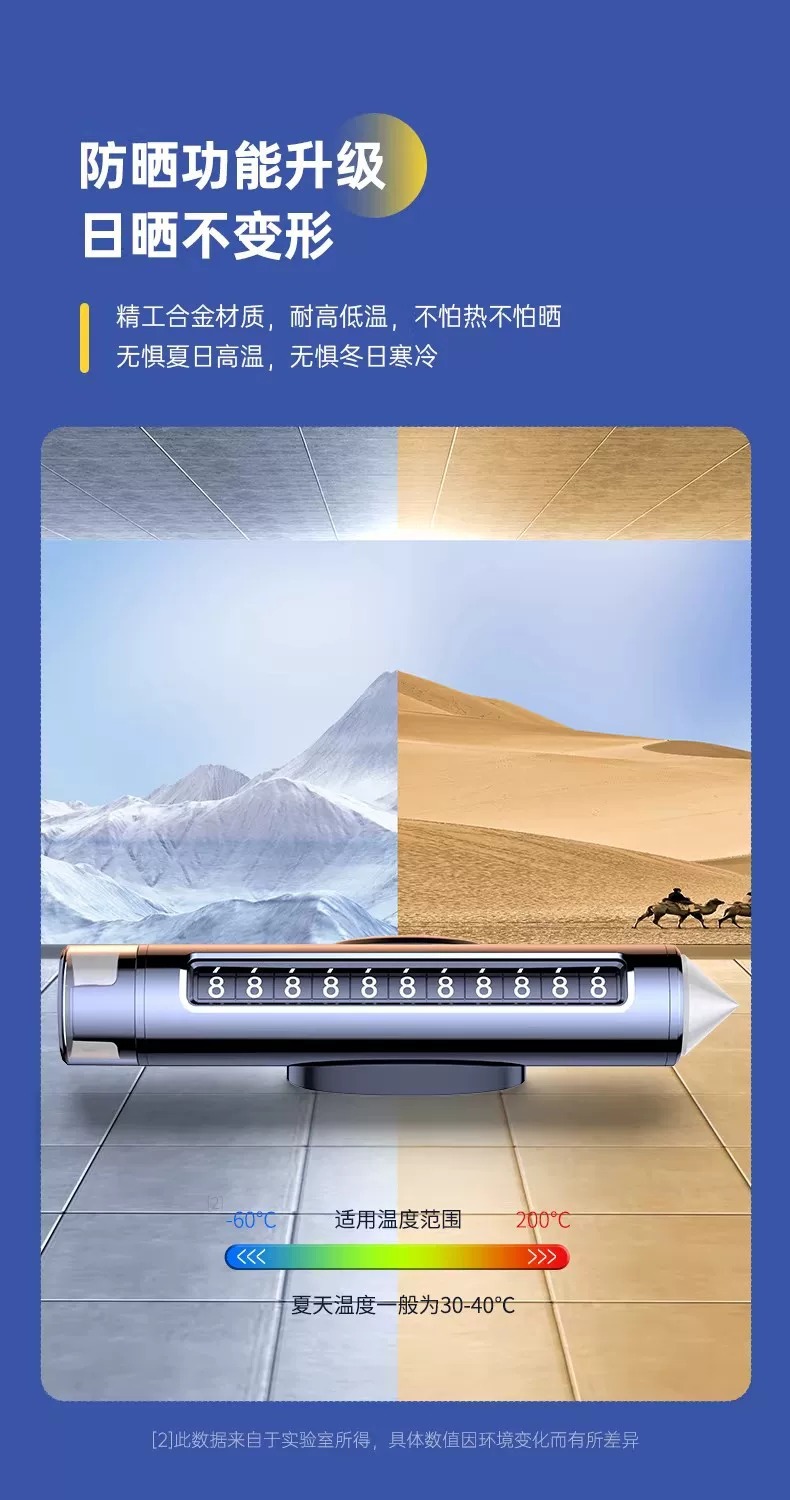 Car Window-Breaking Hammer, Temporary Car Number Plate, Car-Specific Three-In-One Moving Car Phone Parking Sign