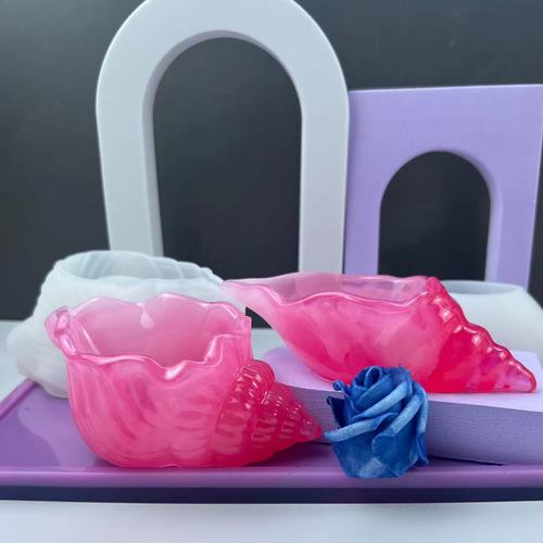 Fat Yaya diy mirror conch and snail glue mold conch table jewelry storage box silicone mold cross-border