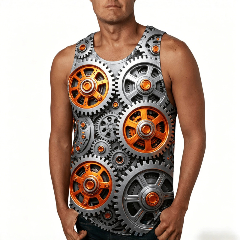 2026 Cross-Border Summer New Digital Print Fitness Sports Comfortable Daily Casual Tank Top for Men 2026 Cross-Border Summer New Digital Print Fitness Sports Comfortable Daily Casual Tank Top for Men