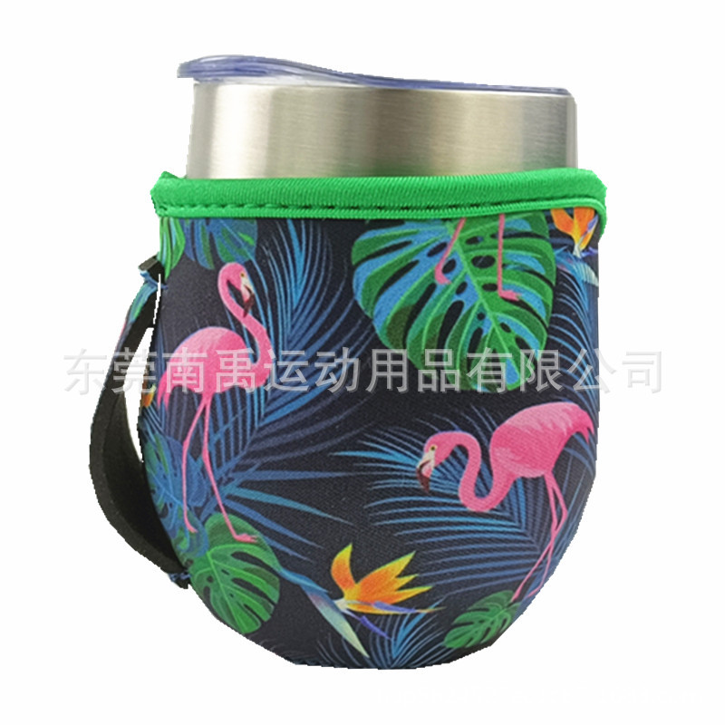 潜水料12oz蛋壳杯套真空保温保冷U型鸡蛋杯套 迷你大肚红酒杯套