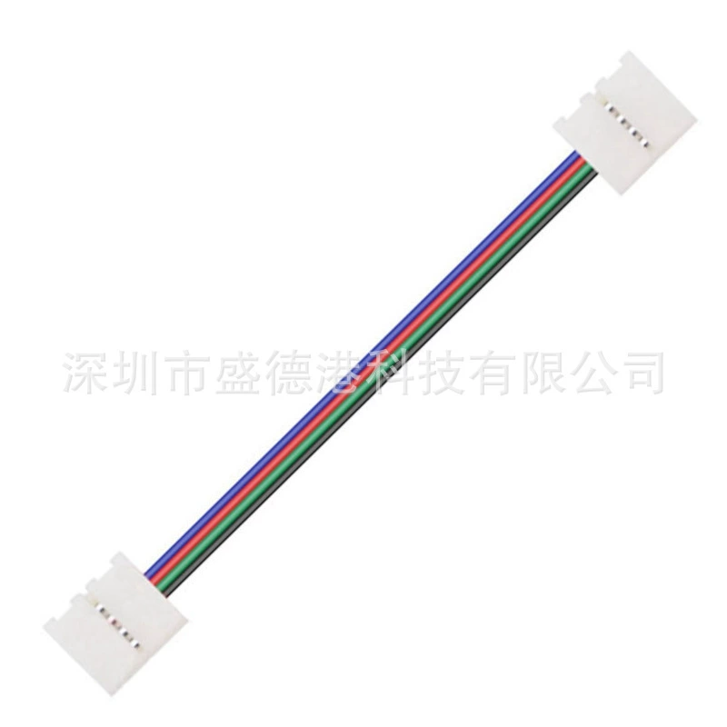 RGB-лента световая двойная головка без сварки, соединительная линия LED разноцветный свет, 4pin разъем, поворотный замок 10мм