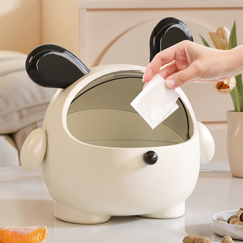 Desktop Trash Can with High Aesthetic Value for Home Use in Living Room and Bedroom, Cute Cartoon Mini Wastebasket for Tabletop Desktop Trash Can with High Aesthetic Value for Home Use in Living Room and Bedroom, Cute Cartoon Mini Wastebasket for Tabletop