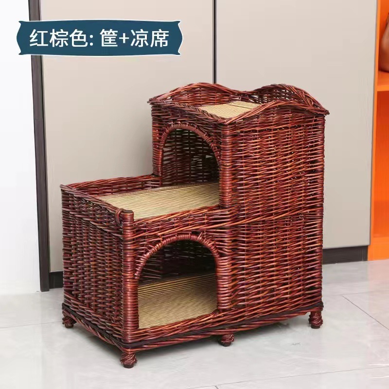 猫窝四季通用猫别墅猫房子猫屋编织猫舍宠物窝家用猫笼猫篮猫咪窝|undefined