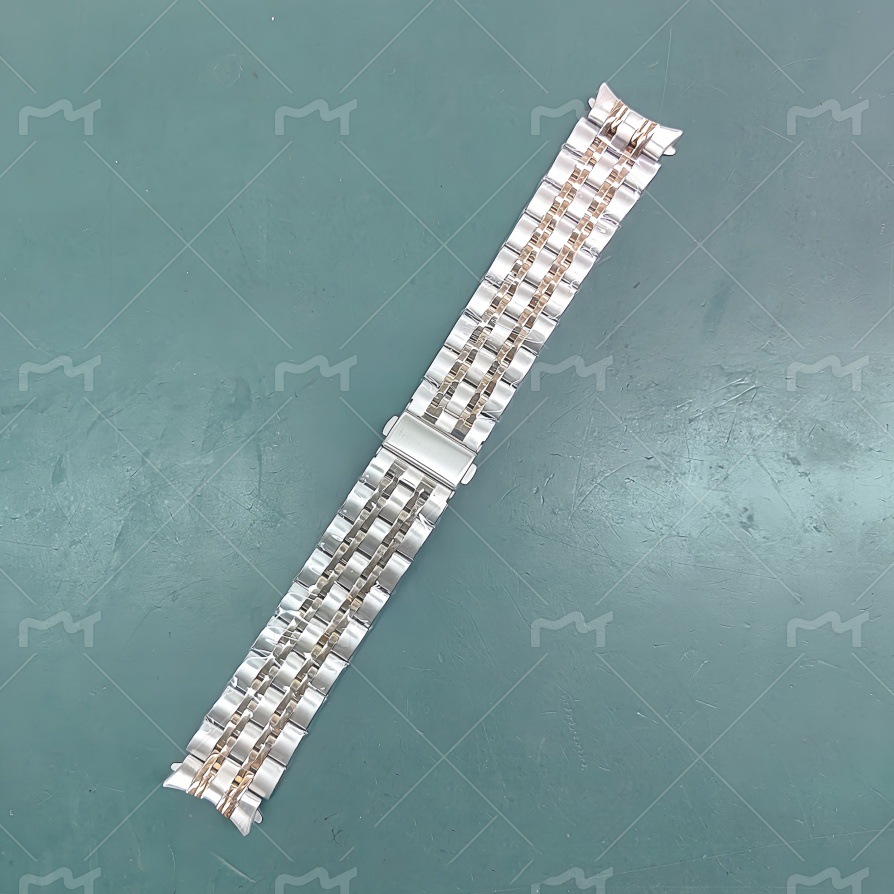 Adecuado para Samsung Galaxy watch5 siete plantas correa de acero inoxidable nuevo watch6 siete cuentas hebilla plana correa de reloj