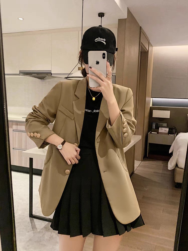 Retro Blazer Women's Autum Clothing Korean Style Early Autum Small Autum Clothing Small Suit Super Fashionable European Goods Work Clothing Retro Blazer Women's Autum Clothing Korean Style Early Autum Small Autum Clothing Small Suit Super Fashionable European Goods Work Clothing