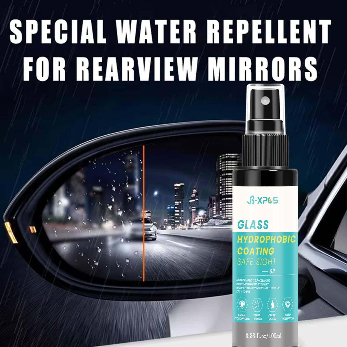 YT303 car glass anti-fog agent is exclusively for cross-border supply, used for rearview mirrors and car window glass to prevent fogging, rain, and water adhesion