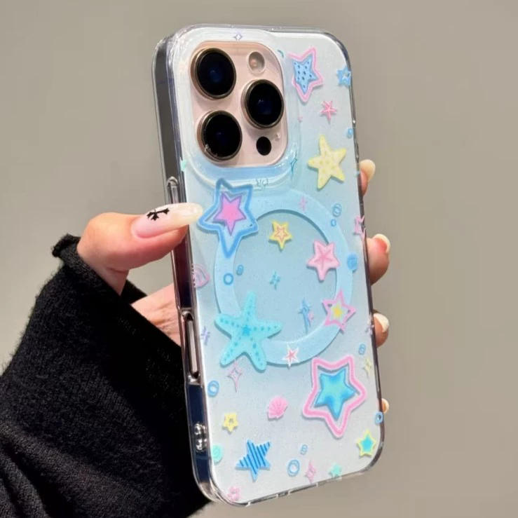Яблоко, iPhone16, совместимая двустенная трубка, чехол для телефона, градиент, 16премакс, зеркальный эффект, 14 штук