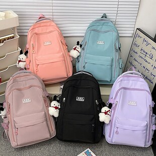 Backpack nylon cloth schoolbag 2024 new high school student backpack Korean fashion simple bag foreign trade commute