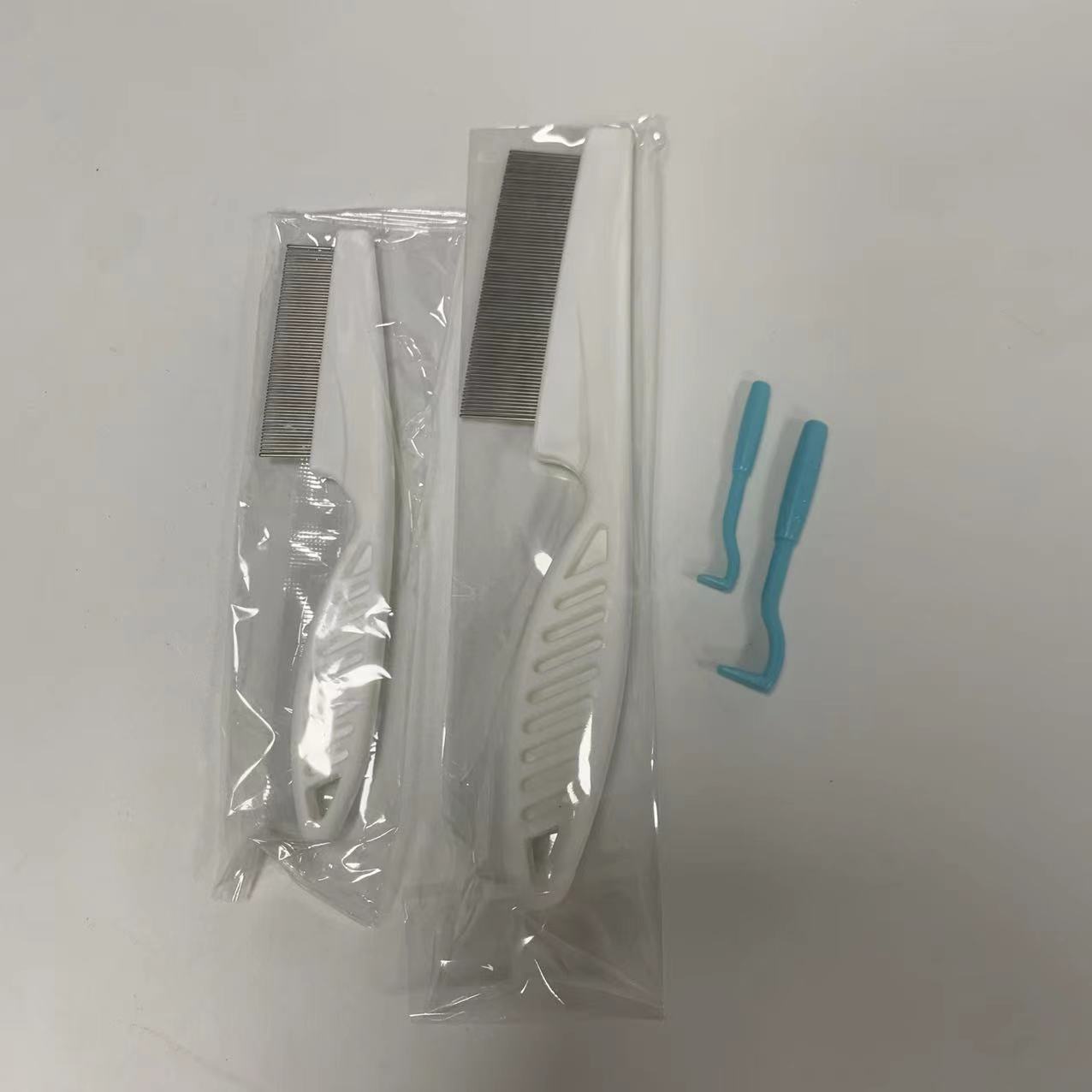 세트 16, 흰색 크기 빗 + 2 후크 21*8*1.5cm 50g