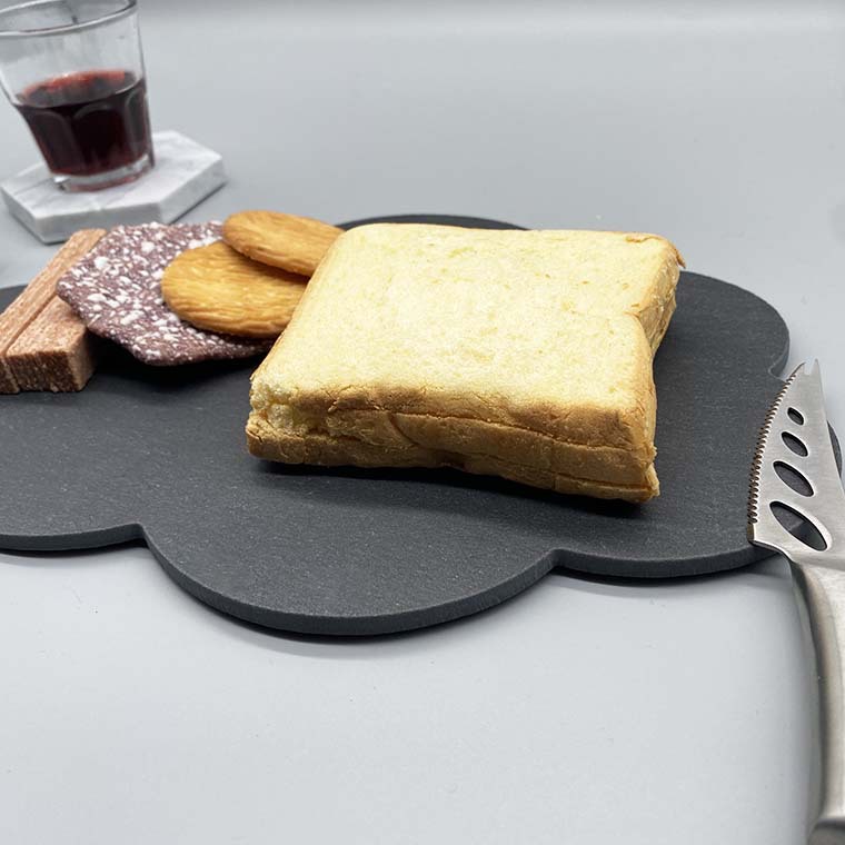 De estilo occidental nube natural pizarra plato restaurante occidental de piedra placemat sushi placemat fruta postre filete plato plano