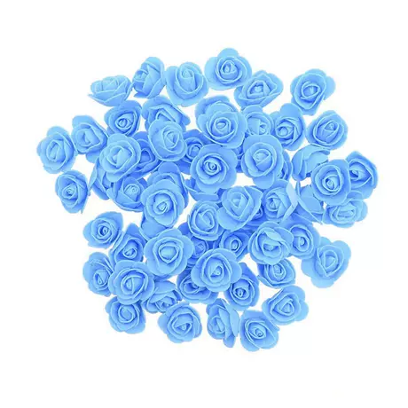 Sky blue foam roses