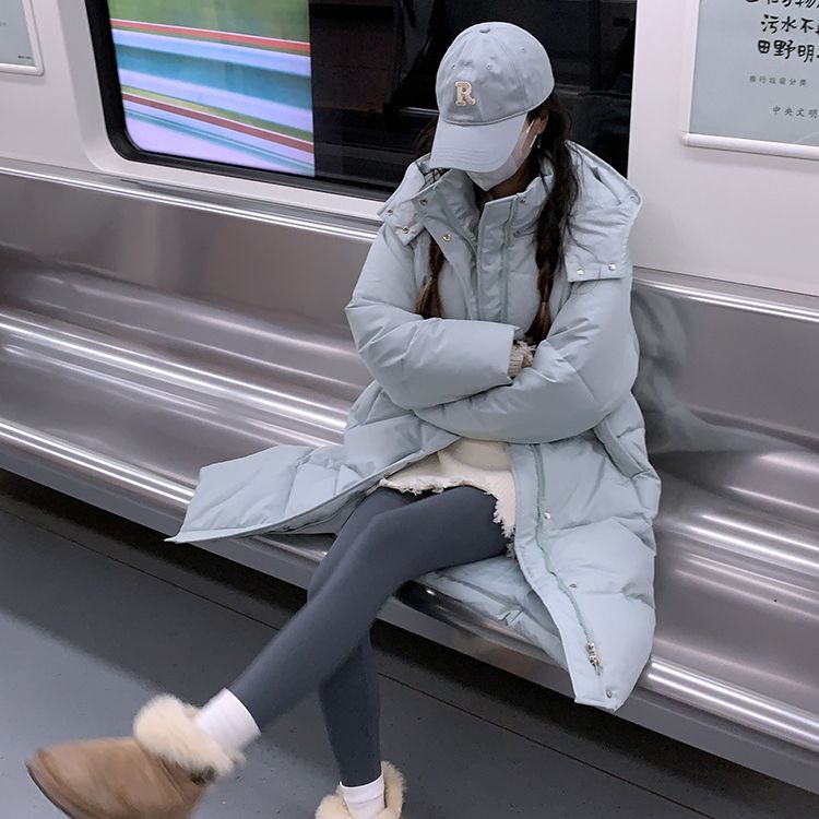 2023 invierno nuevo abrigo de algodón plumón de mujer largo y grueso sobre la rodilla chaqueta de algodón coreana explosión de la chaqueta de algodón de los estudiantes