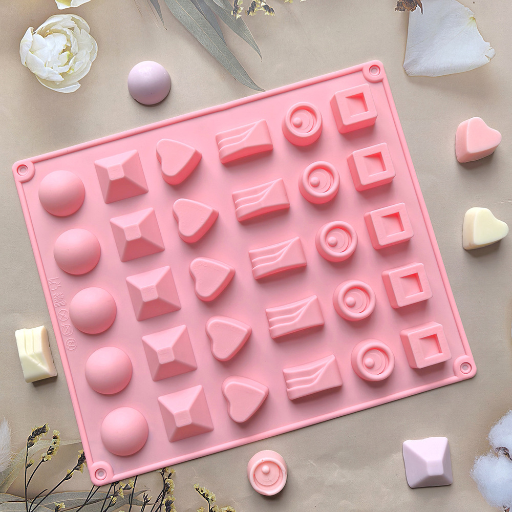 Silicone 30 con 6 conjuntos de molde de chocolate helado gelatina pudín jabon molde de pastel herramientas de horneado 121