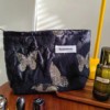 Retro handheld cosmetic bag, capacious organizer bag, Chinese style, flowered