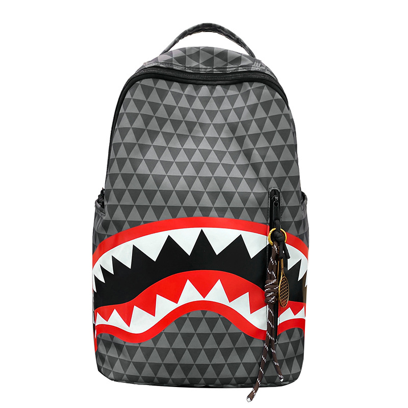 Mochila escolar de gran capacidad para mujeres nuevas estudiantes de alto valor, mochila de tiburón, mochila de viaje de nicho casual, personalidad image 6